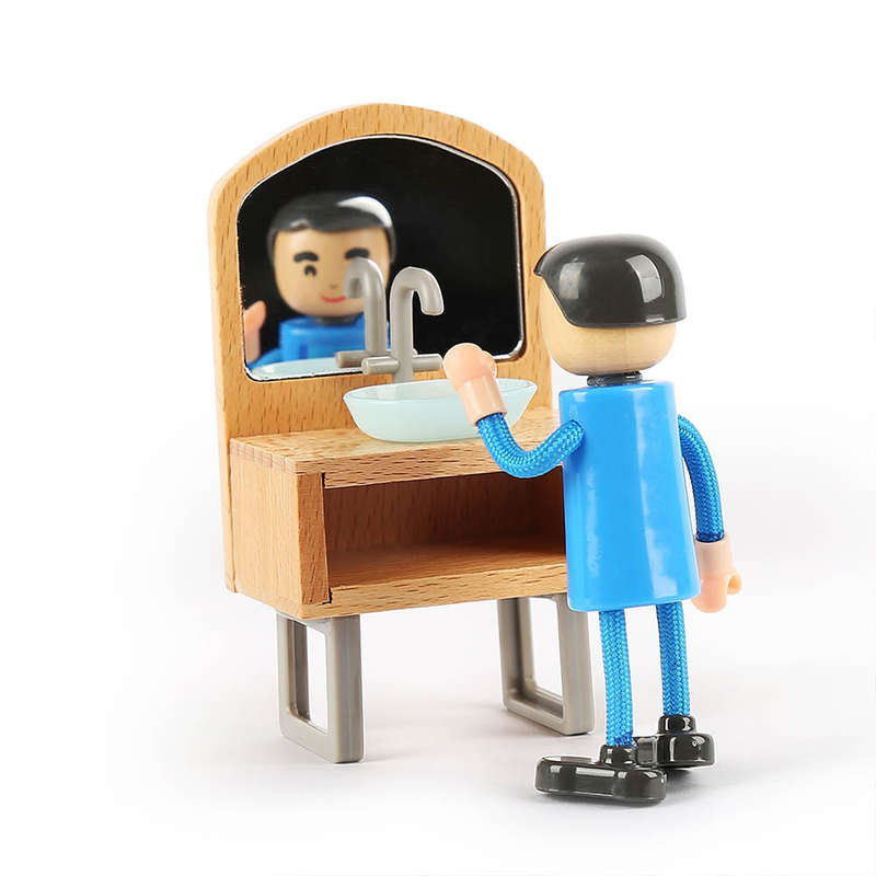 TopBright - Pretend Play Simon's Luxury Bathroom Mini Dollhouse