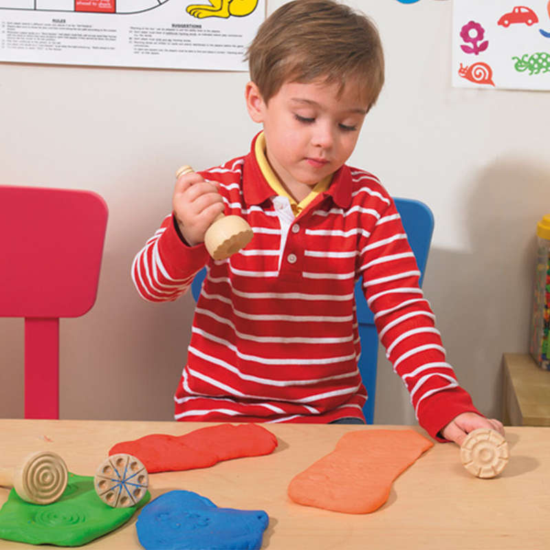 EDX Education - Dough Stamp Set Wood 4pc