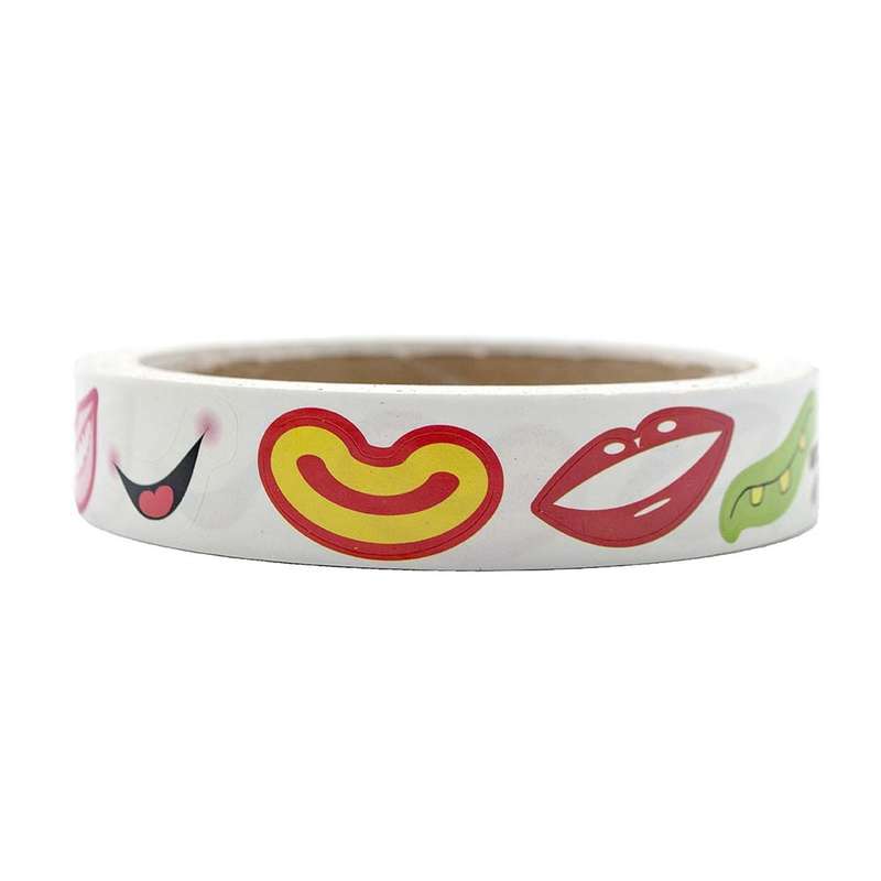Anthony Peters - Mouth Stickers - Coloured - Roll of 600