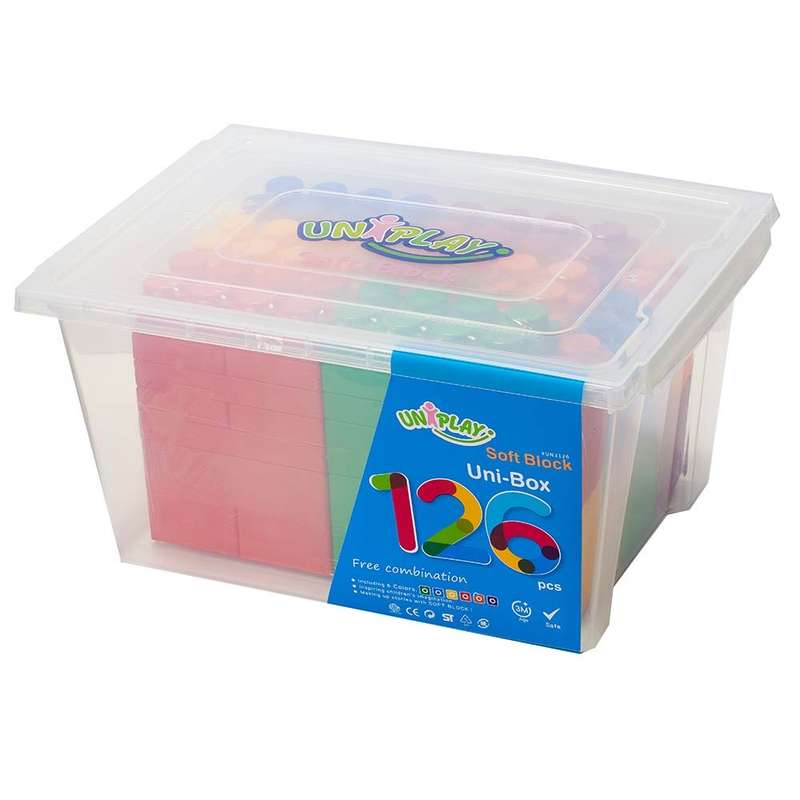 Create By Greenbean - Jumbo Soft Blocks - Mixed - 126pcs - Storage Bin