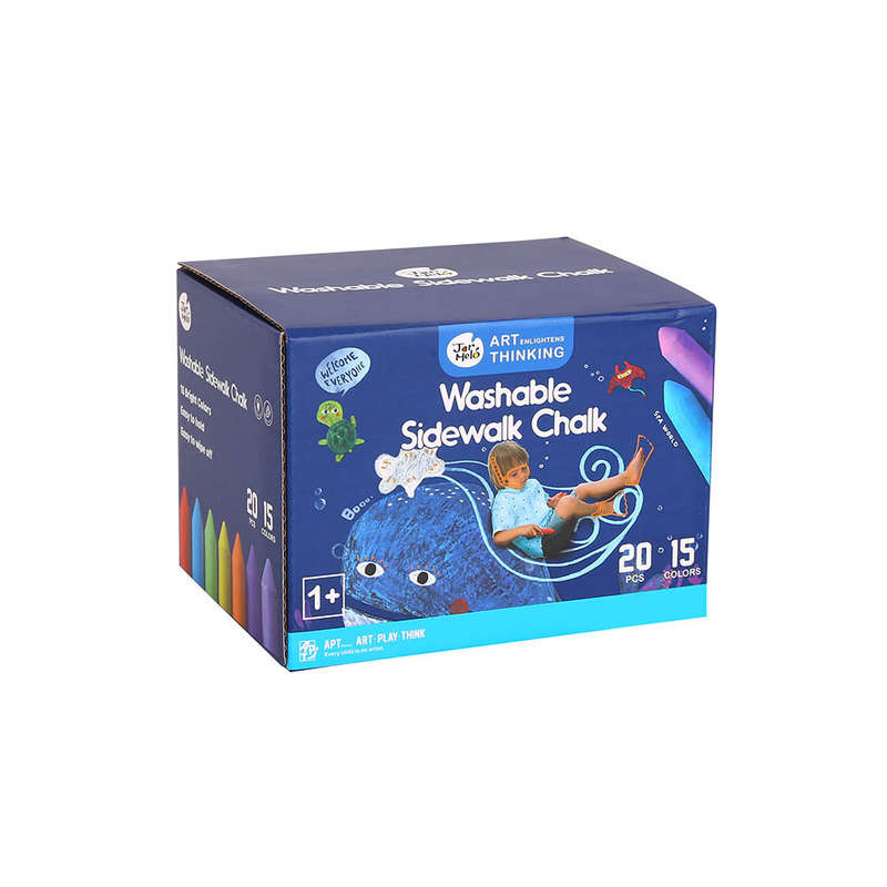 Jar Meló - Sidewalk Chalk Washable - 15 Colours 20pcs