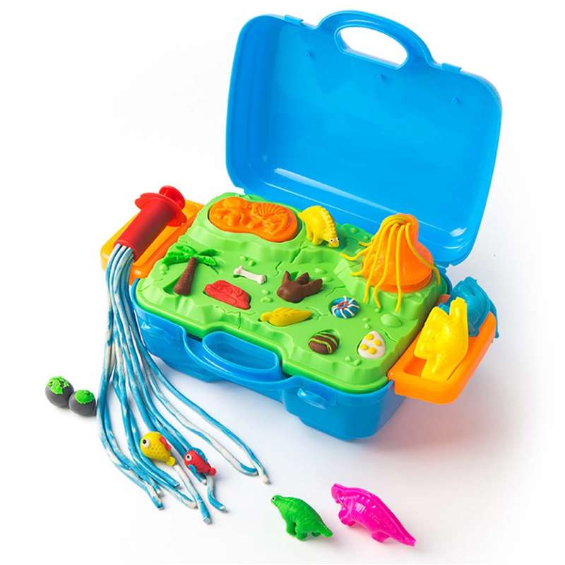 Jar Meló - Modeling Dough Kit Super Soft - Dinosaur Case
