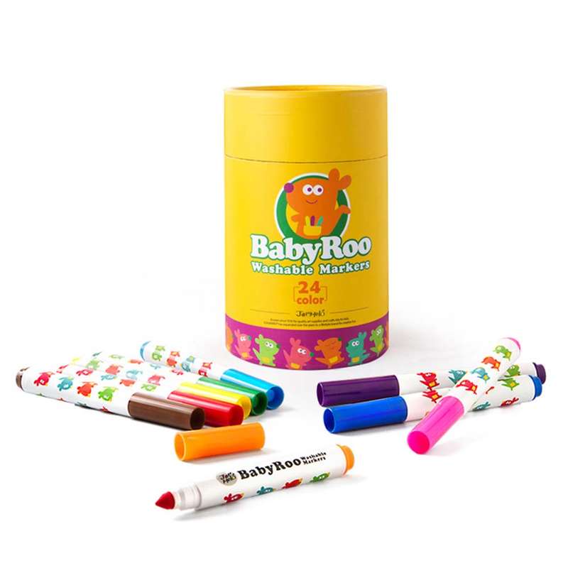 Jar Meló - Markers Washable Baby Roo - 24 Colours