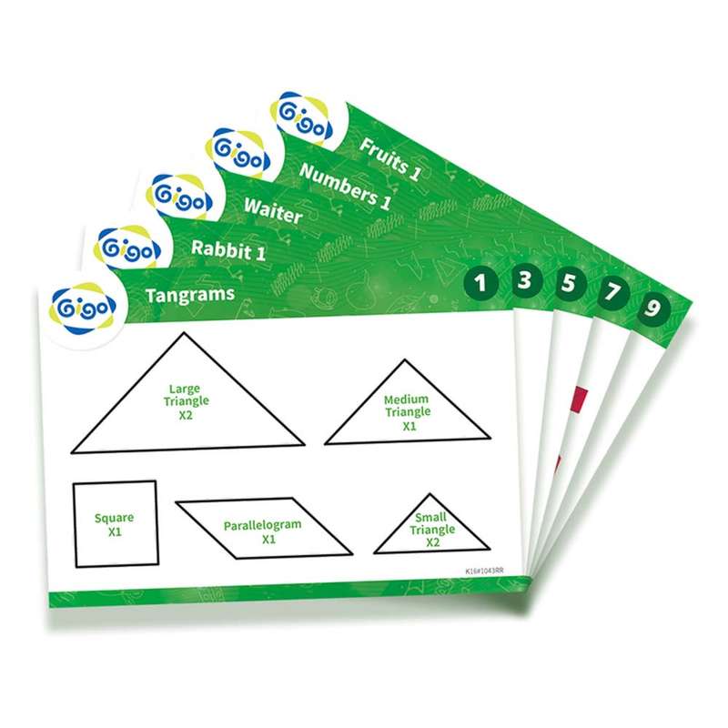 Gigo - Tangrams + 5 Activity Cards 105pc Container
