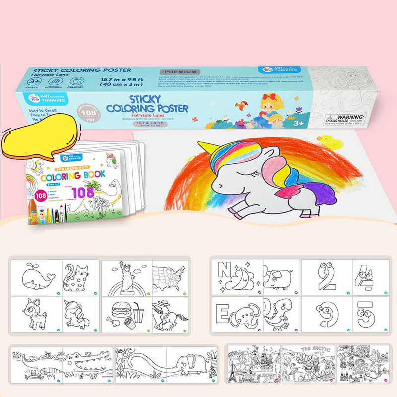 Jar Meló -Sticky Colouring Poster - Fairytale Land