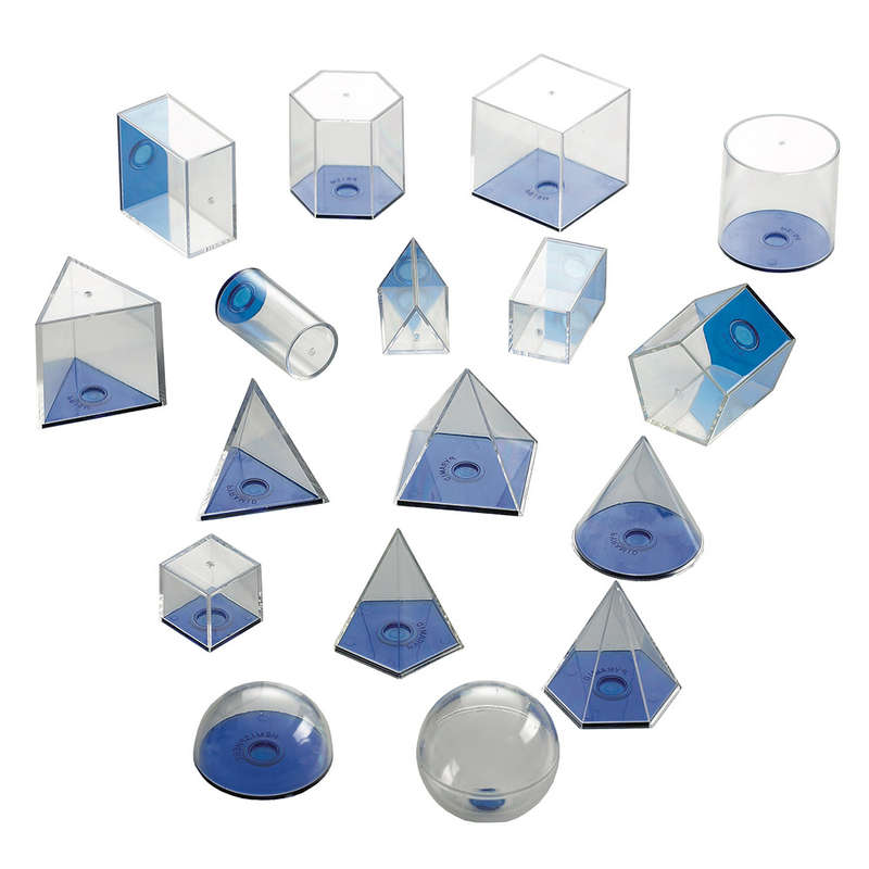 EDX Education - Geometric Volume Set - 5cm Blue - 17pcs