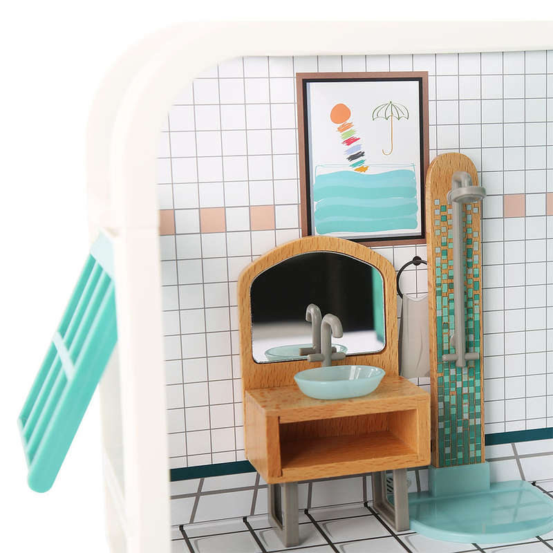 TopBright - Pretend Play Simon's Luxury Bathroom Mini Dollhouse