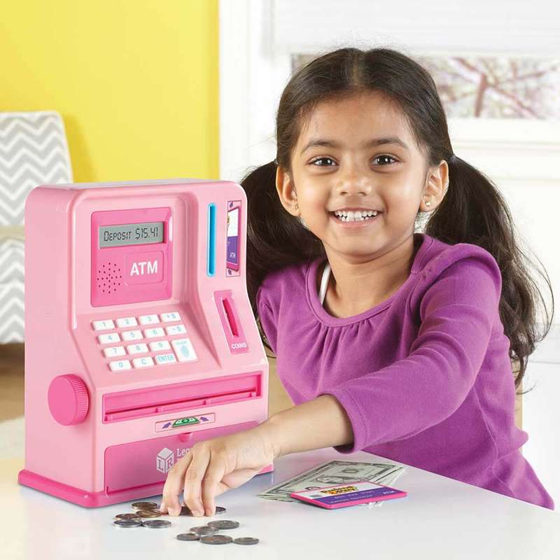 Learning Resources - Pretend & Play® - Teaching Teaching ATM Bank - Pink
