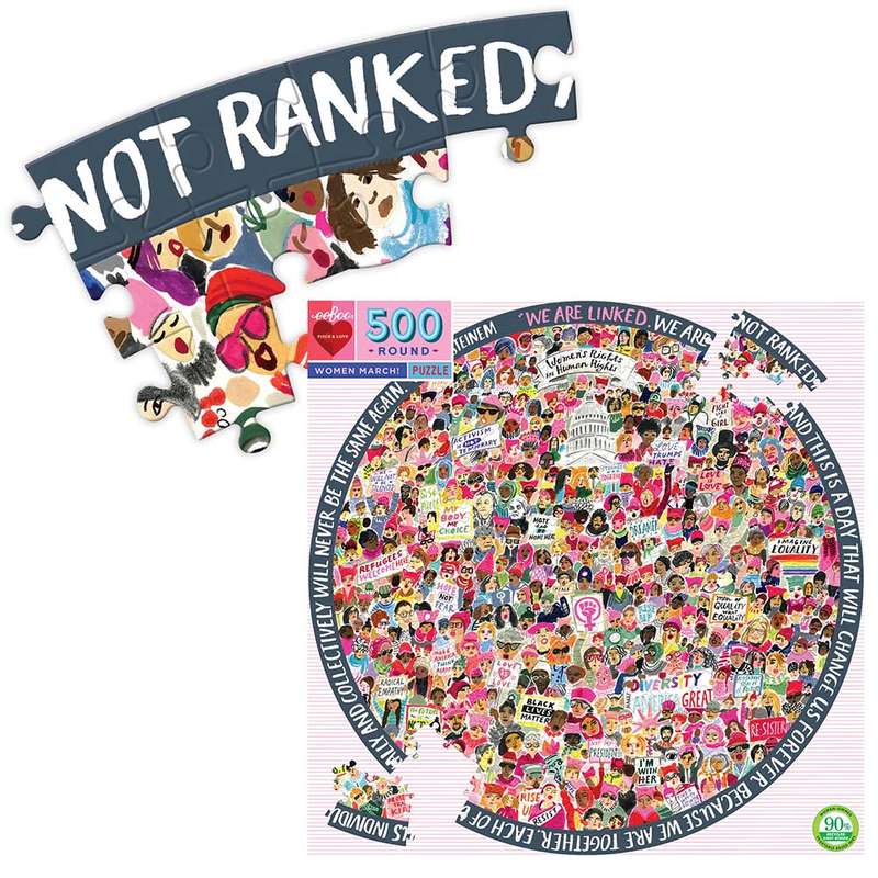 eeBoo - Women March 500pc Round Puzzle