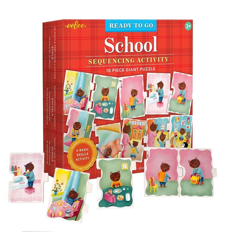 eeBoo - Ready to Go 10 Piece Giant Puzzle - School