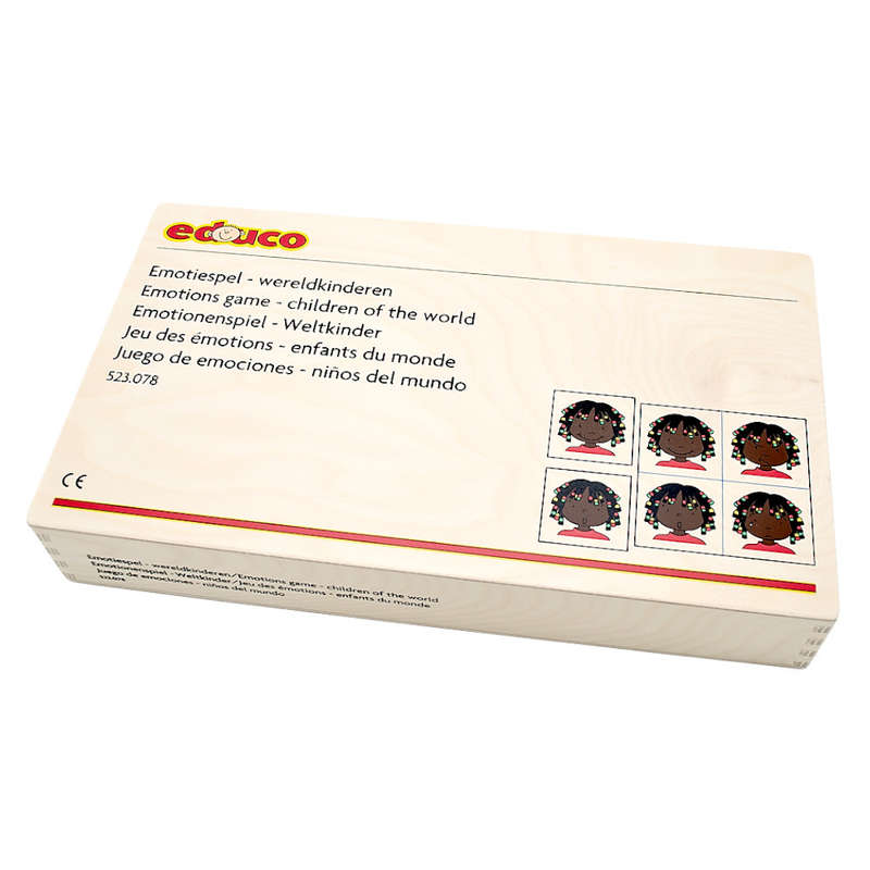 Educo - Game - Children of the World - Emotion Game - 55pcs Wooden Box
