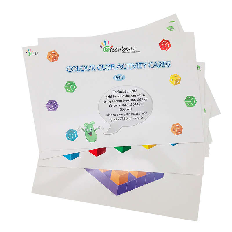 Greenbean - Activity Cards Connect A Cube Set 1