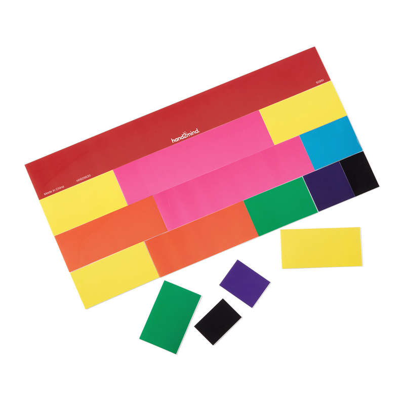 Greenbean Mathematics - Rainbow Fraction® Tiles Demonstration Clings: 51 Pieces