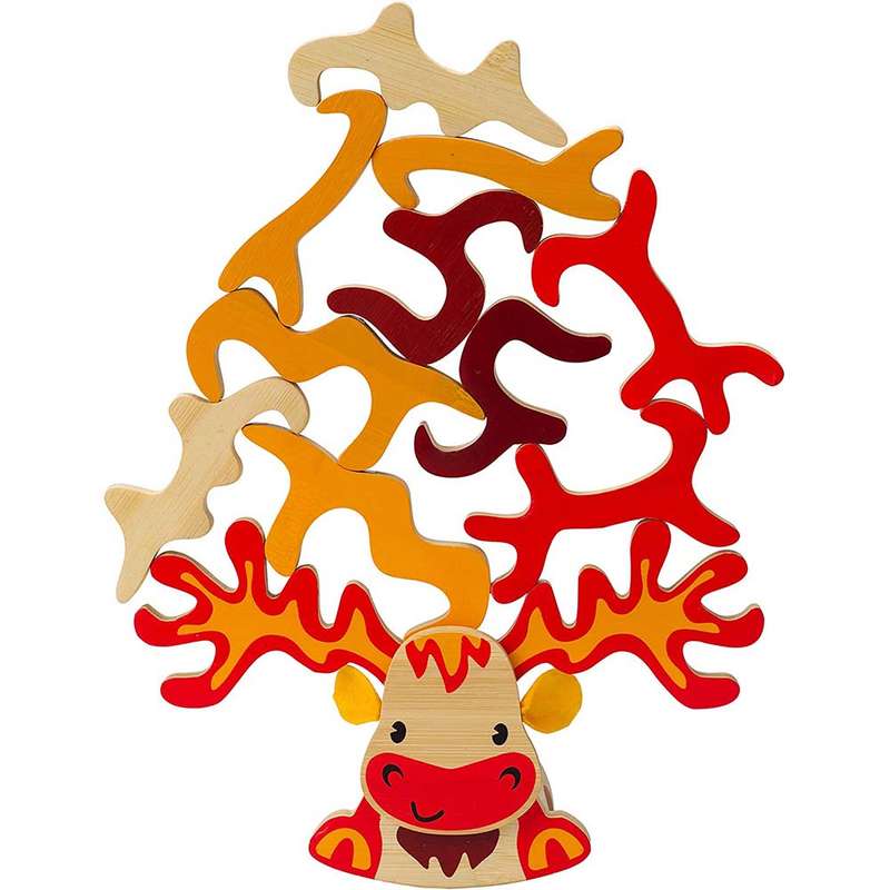 Hape - Bamboo - Super-Moose - Balancing & Stacking Game