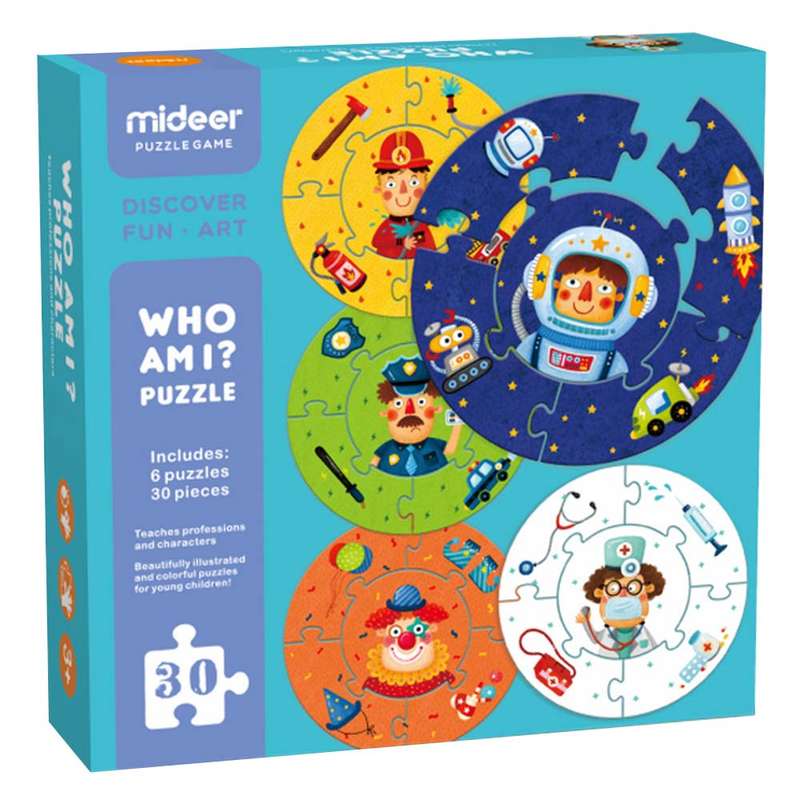 Mideer - Round Puzzle - Who am I? - Mulipack 5pc ea - 30pc