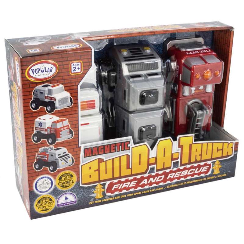 Popular Playthings - Magnetic Build-A-Truck: Fire and Rescue