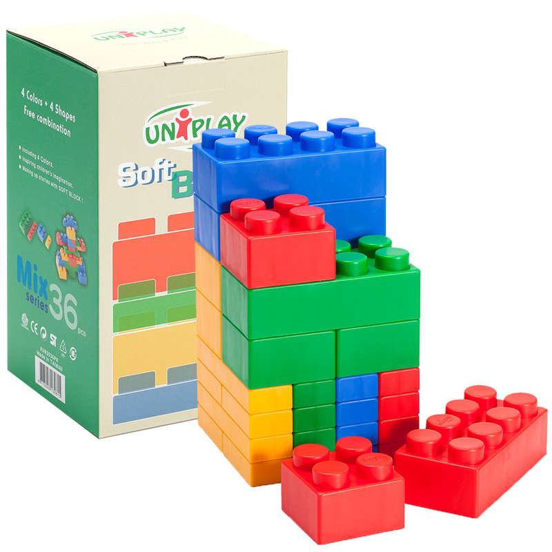 Create By Greenbean - Jumbo Soft Blocks - Mixed - 36pcs - Box