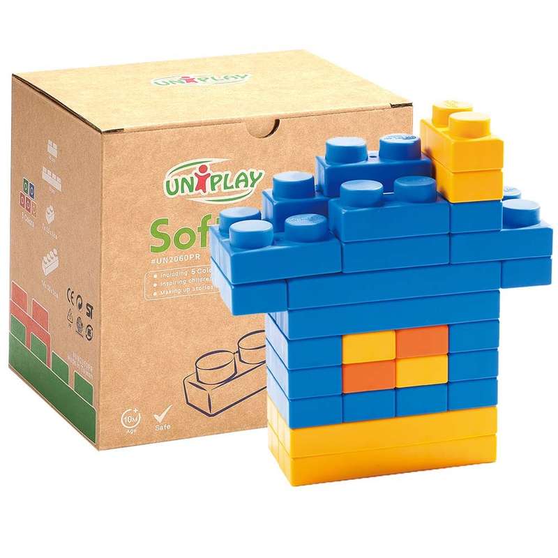 Create By Greenbean - Jumbo Soft Blocks - Basic - 60pcs - Eco Box