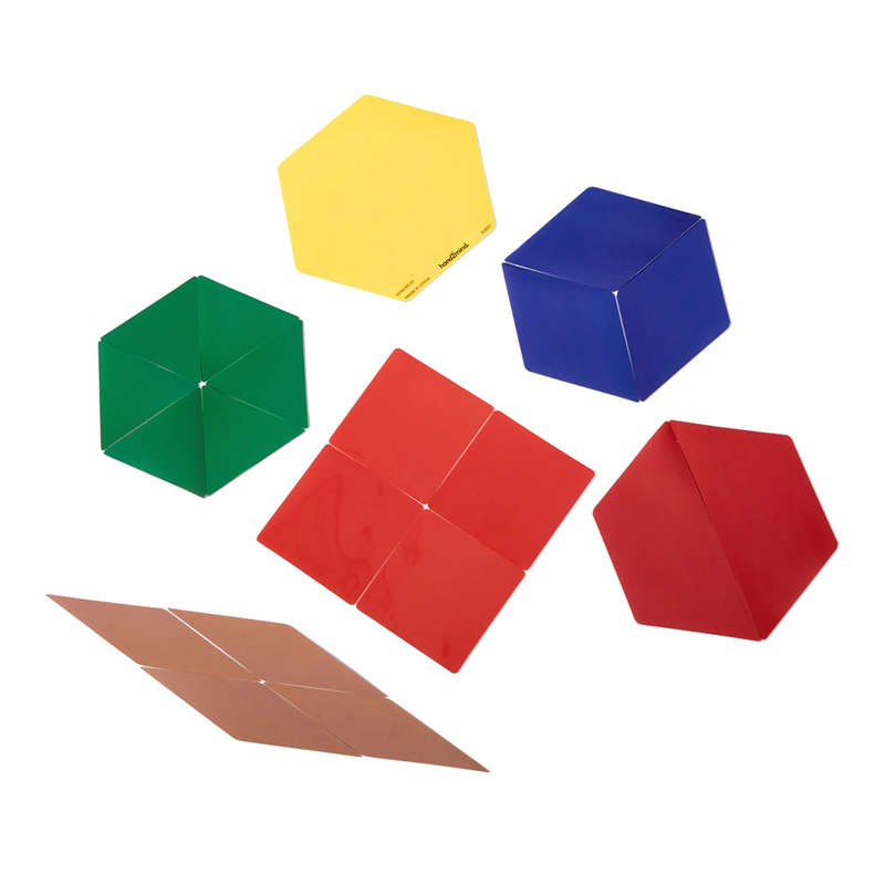 Greenbean Mathematics - Pattern Block Demonstration Clings: 47 Pieces