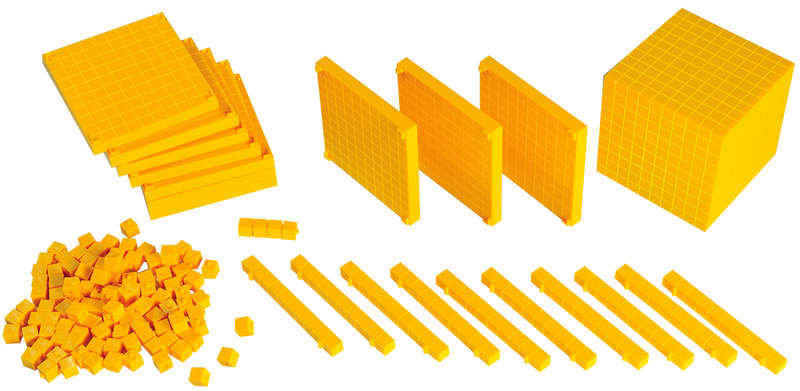 Gigo - Base Ten Linking Set - Yellow - 161pcs Container