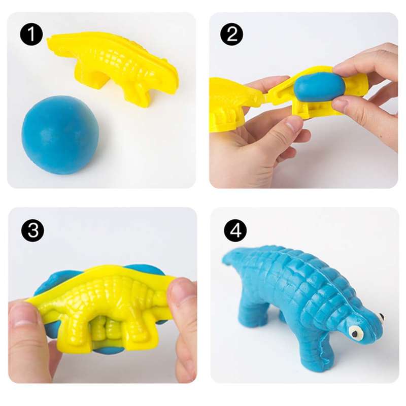 Jar Meló - Modeling Dough Kit Super Soft - Dinosaur Case