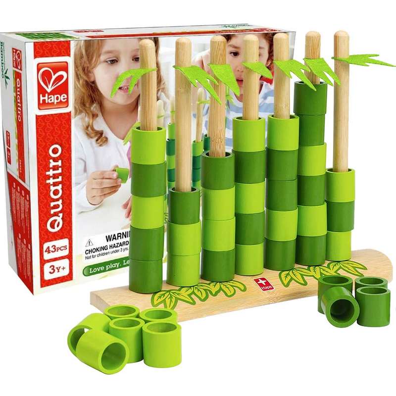 Hape - Bamboo - Quattro - 4 in a Row Game