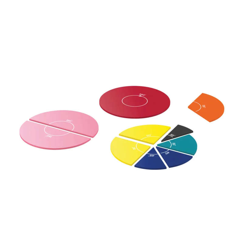 Greenbean Mathematics - Rainbow Angle Circles - Set of 6