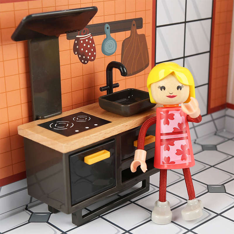 TopBright - Pretend Play Bonnie's Sunshine Kitchen Mini Dollhouse