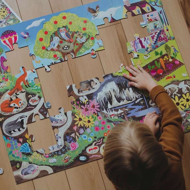 eeBoo - Within the Country 48 Piece Giant Puzzle
