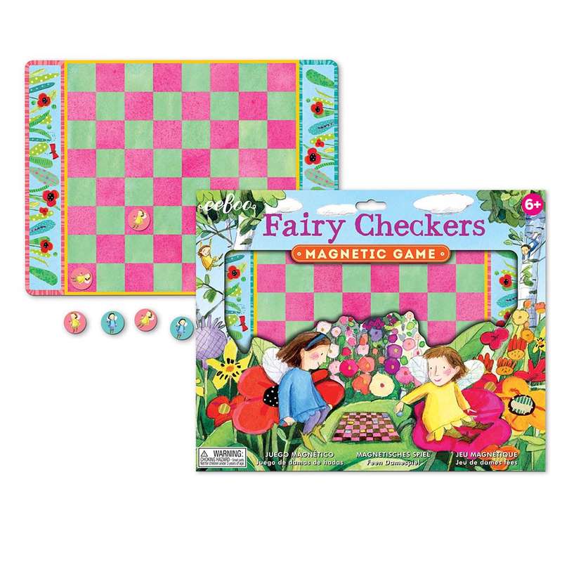 eeBoo - Fairies Checkers Magnetic Game