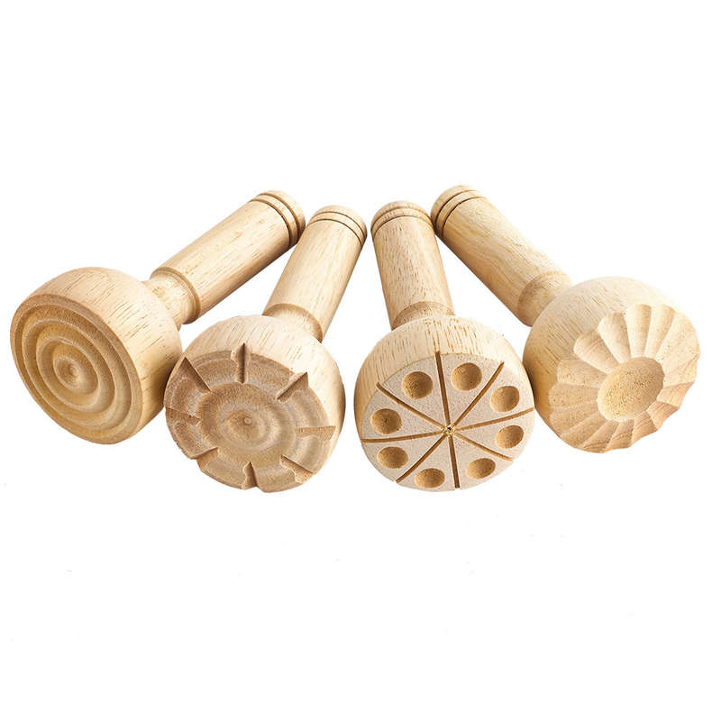 EDX Education - Dough Stamp Set Wood 4pc