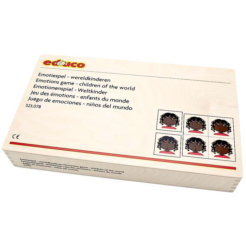 Educo - Game - Children of the World - Emotion Game - 55pcs Wooden Box