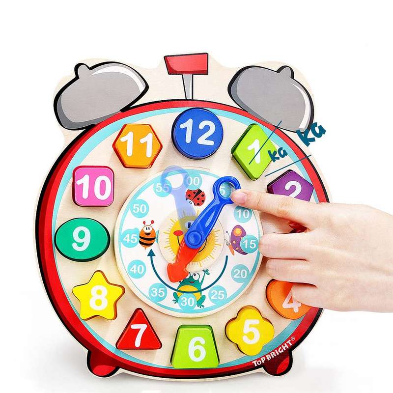 TopBright - Clock Puzzle with Blocks - 13 Pieces