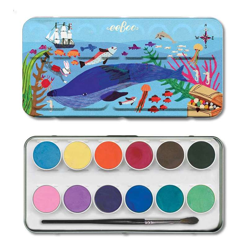 eeBoo - WaterColours - In The Sea - 12pcs