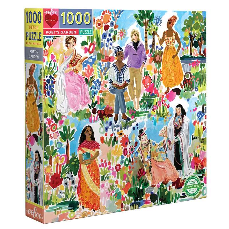 eeBoo - Poet's Garden 1000 Pieces Square Puzzle