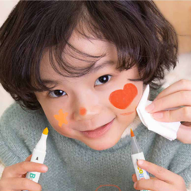 Jar Meló - Dual - Tip Washable Markers - 12 Colours