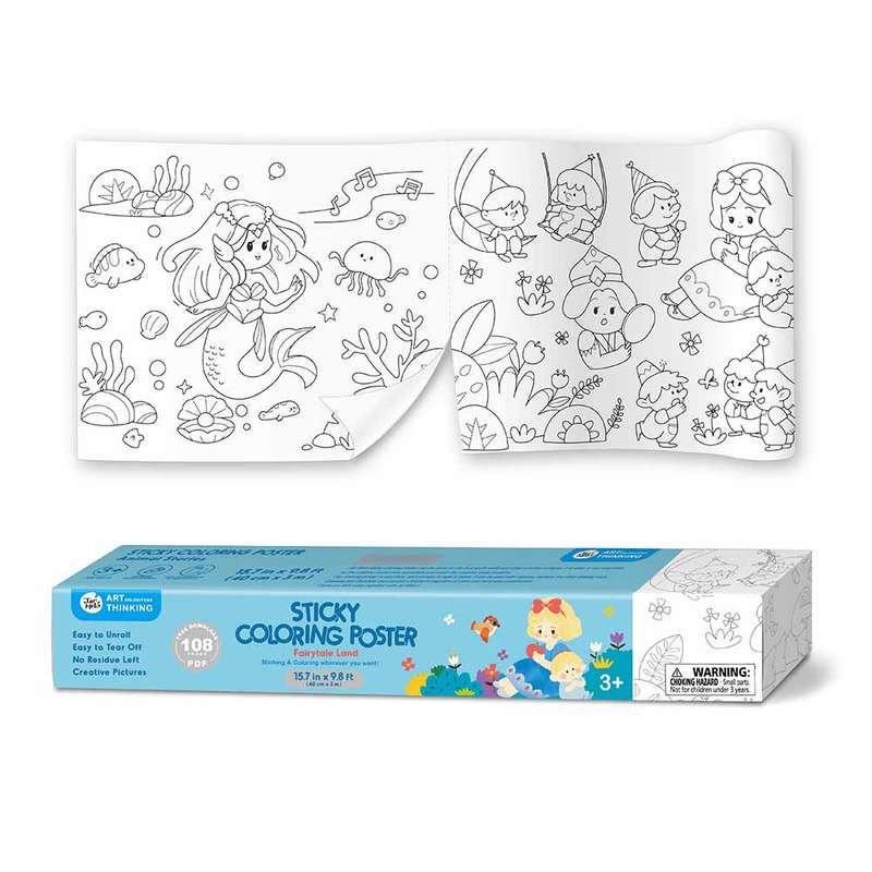 Jar Meló -Sticky Colouring Poster - Fairytale Land