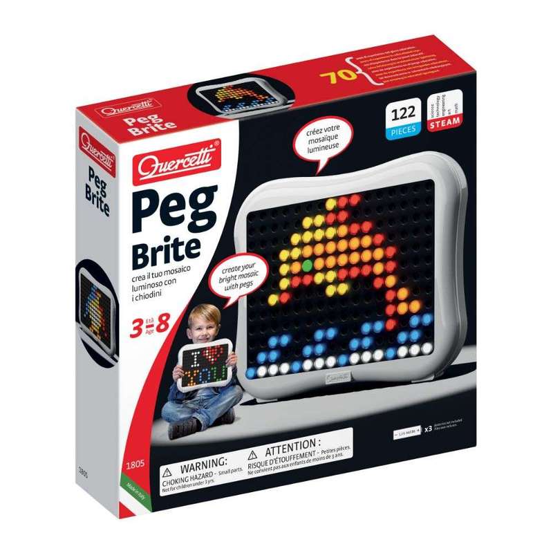 Quercetti - Light-Up Peg Brite Mosaic Set