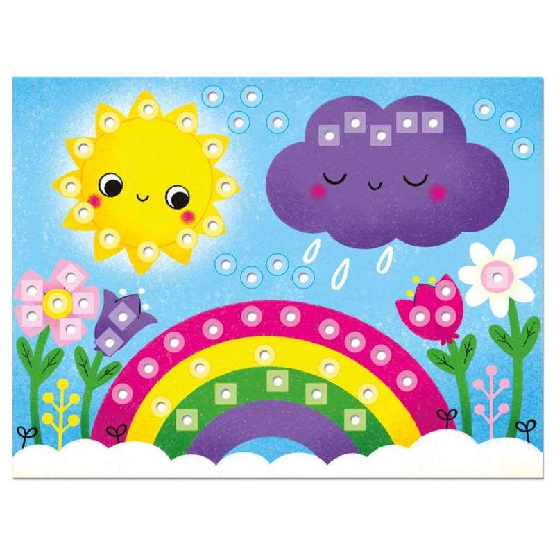 Quercetti - FantaColor Peg Board Set with Activity Cards: Nature