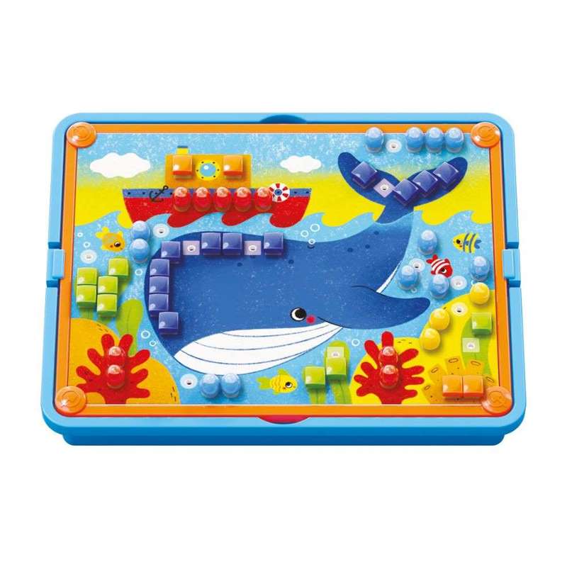 Quercetti - FantaColor Peg Board Set with Animal-Themed Cards