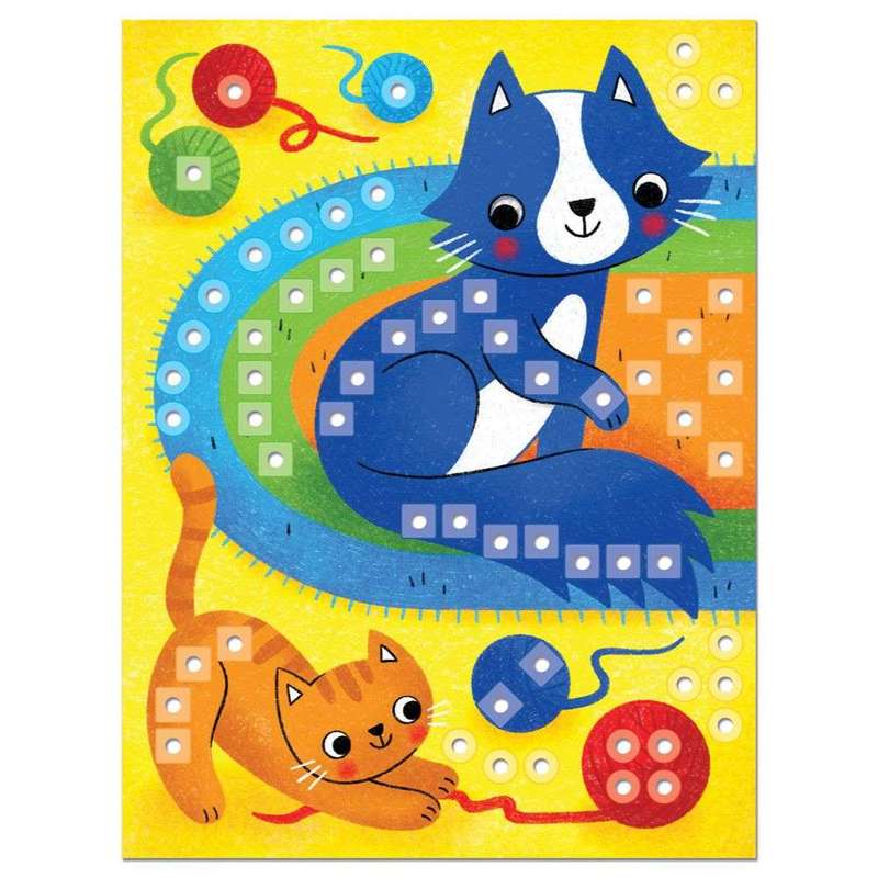 Quercetti - FantaColor Peg Board Set with Animal-Themed Cards