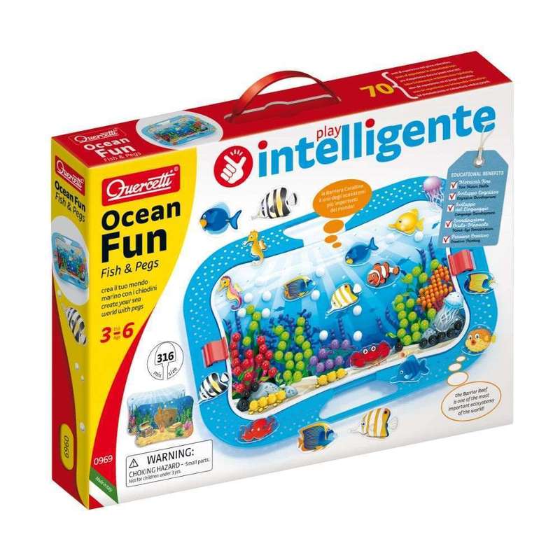 Quercetti - Ocean Fun Peg Board Set: Fun Fish