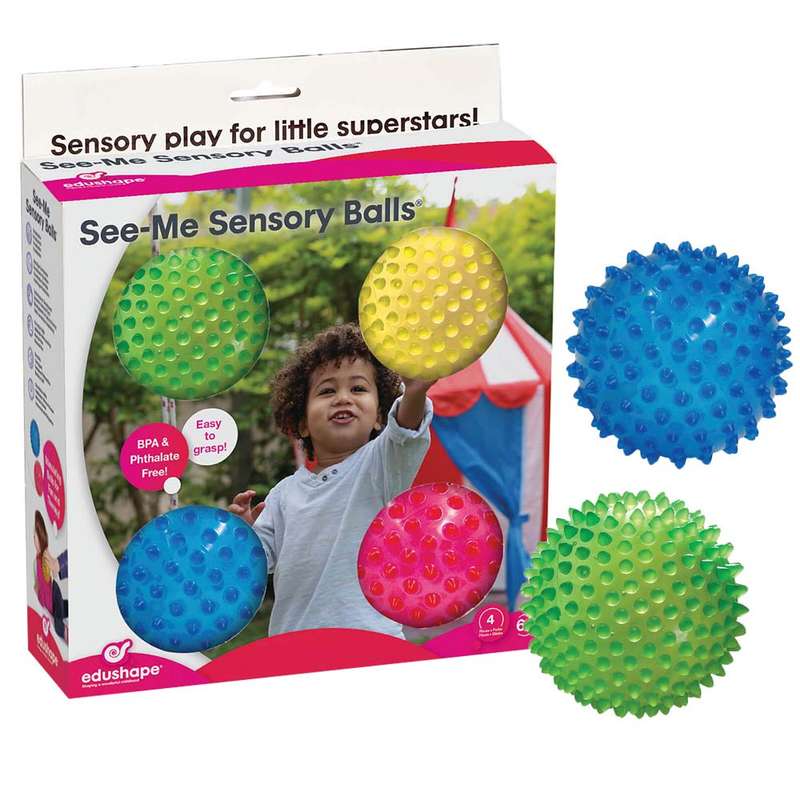 edushape - Sensory See Me Balls (10cm) - Set of 4