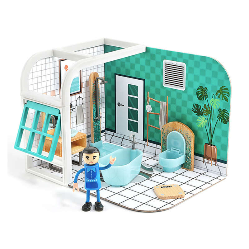 TopBright - Pretend Play Simon's Luxury Bathroom Mini Dollhouse