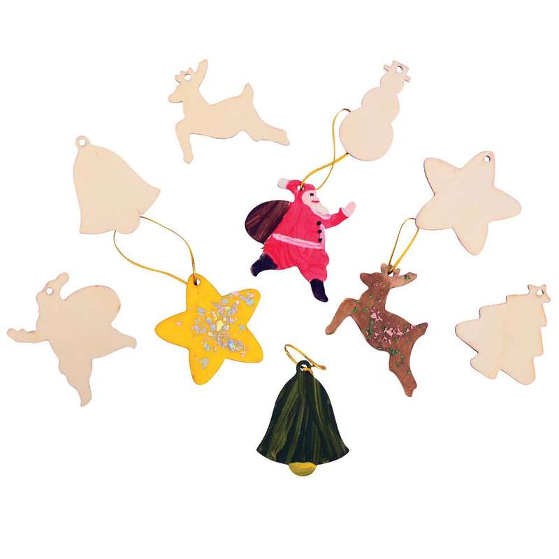 Anthony Peters - Paint Your Own Christmas Wooden Decorations - 50pcs