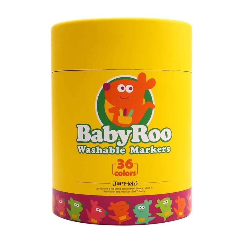 Jar Meló - Markers Washable Baby Roo - 36 Colours