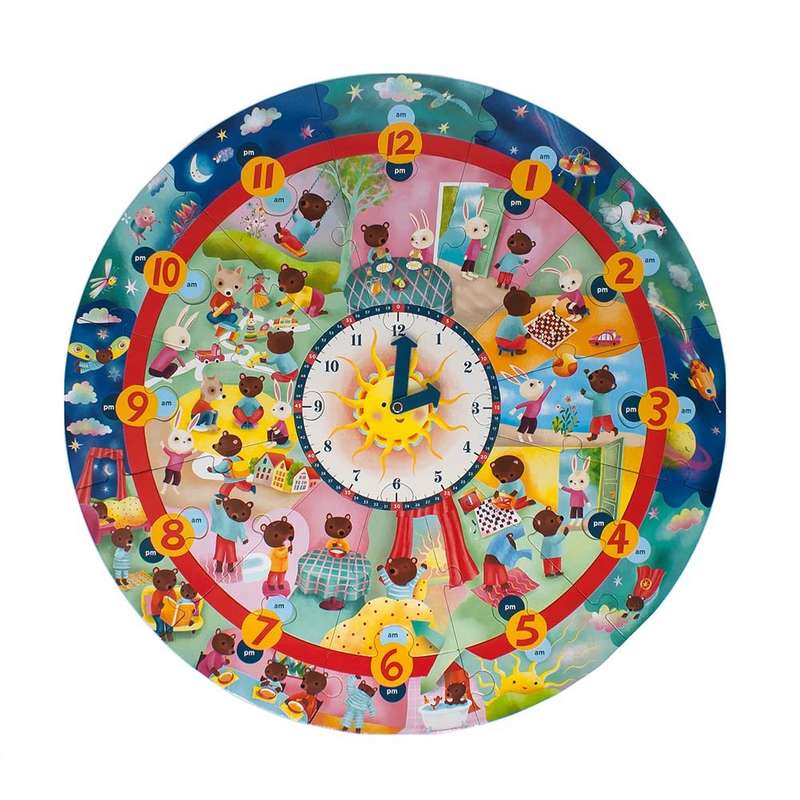 eeBoo - Around the Clock 25 Piece Puzzle