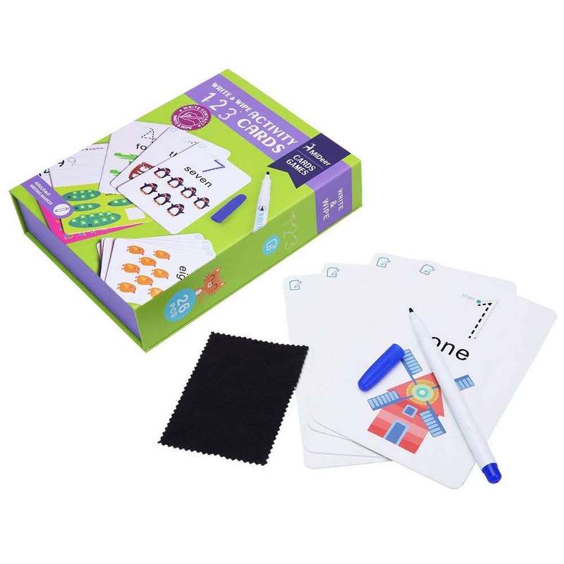 Mideer - Write & Wipe Cards - 123 Numbers