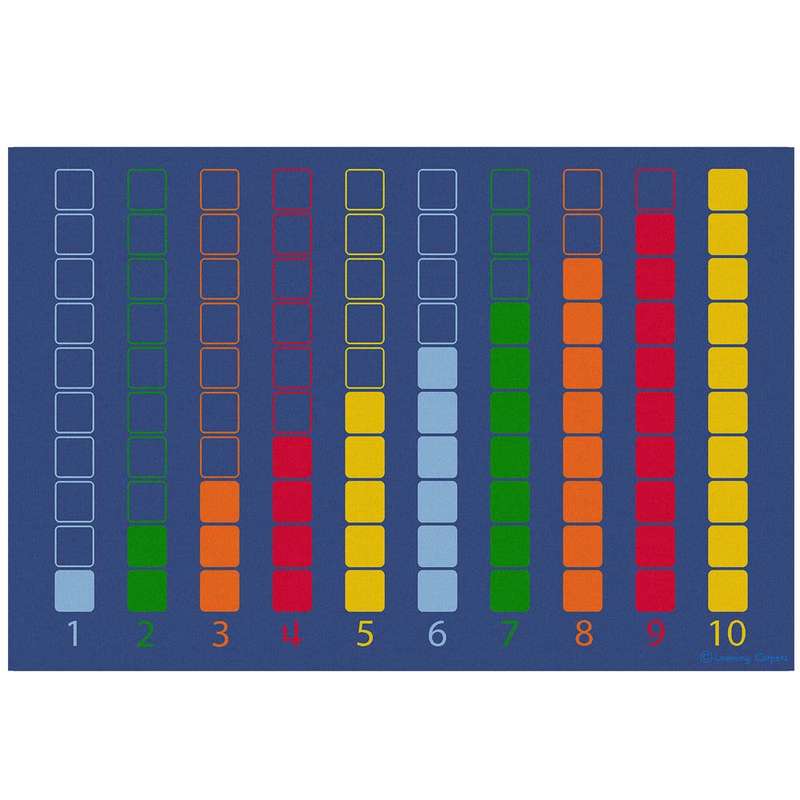 Learning Carpets - Counting Colour Grid - Rectangle - 274 x 183 cm