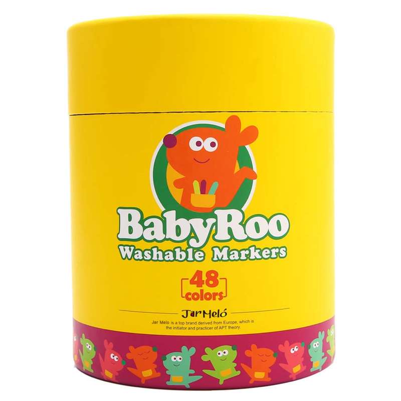 Jar Meló - Markers Washable Baby Roo - 48 Colours